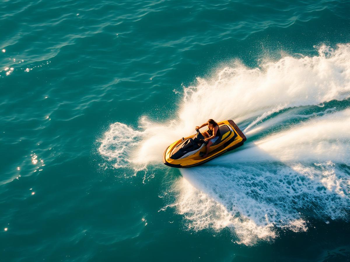 Jet ski in action on the Varna coast